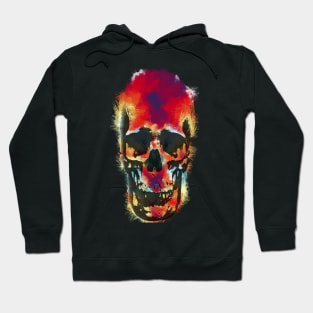 paint splattered skull Hoodie